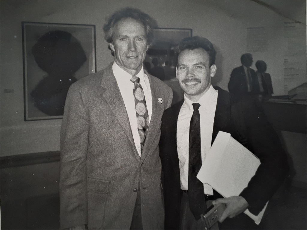 Tim Lammers and Clint Eastwood in 1990.