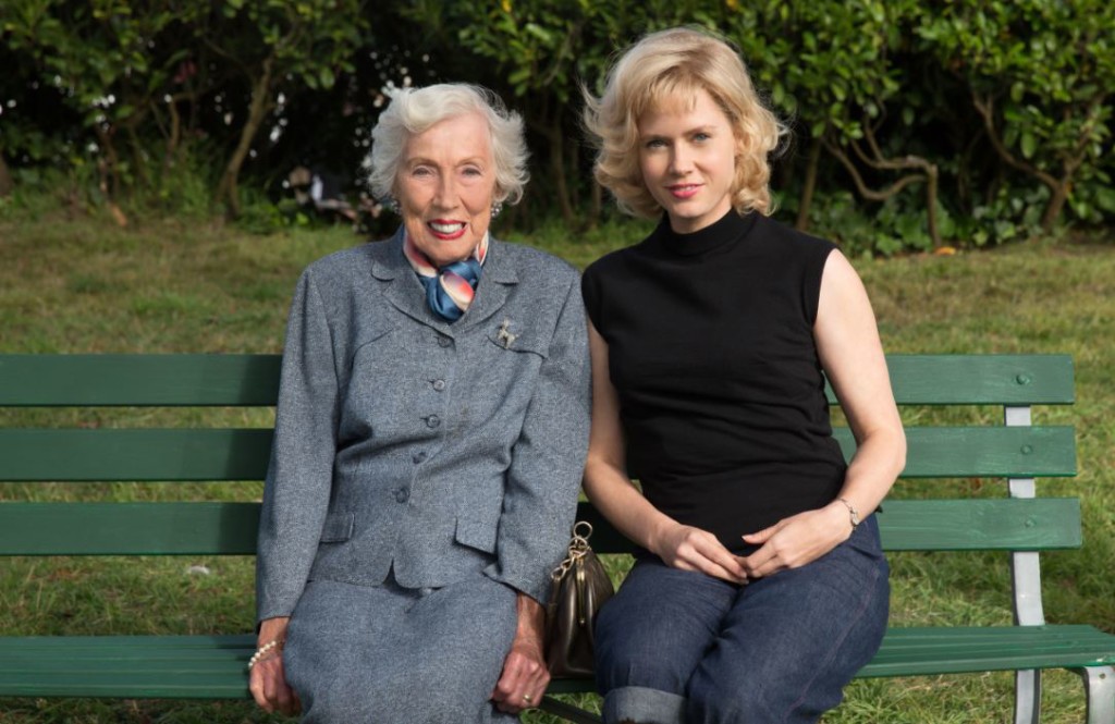 Margaret Keane and Amy Adams on the set of 'Big Eyes'